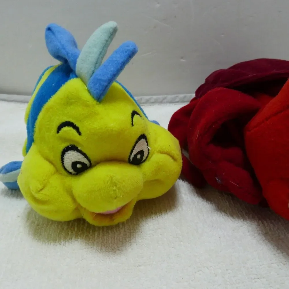 Disney The Little Mermaid Sebastian & Flounder Bean Bag Plush